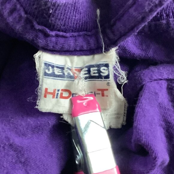 Jerzees‎ Girls Crew Neck T-Shirt Purple Size M 10-12 Short Sleeve Casual Cotton - Picture 3 of 9